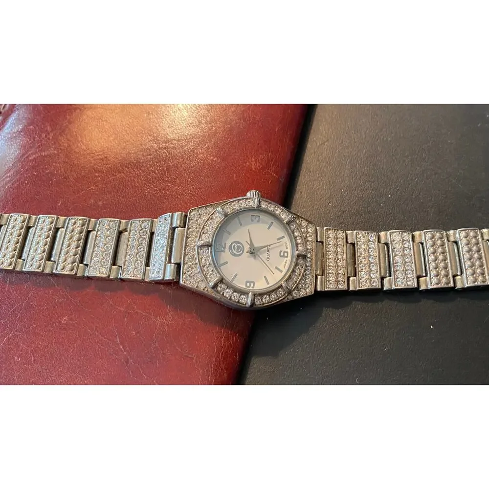 VTG Women's 27mm Metal Tone 25 Years Beauty Control Watch, Crystal Accents
